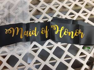 lot 54086 image: Maid of Honor Sash - Retail $0