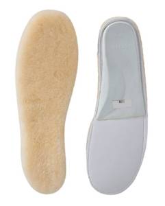 lot 54090 image: ABUSA Sheepskin Insoles Womens Premium Think Wool Fur Fleece Inserts Cozy & Fluffy 8 1 Pack - Retail $15