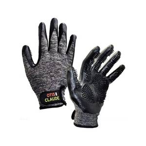 lot 54109 image: Pre Owned Otis and Claude Pet Grooming Gloves with Adjustable Strap - Gentle and Comfortable Hair Remover, Bathing, Massage, Brush - Left & Right - for Cats, Dogs & Horses - Retail $17
