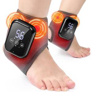 lot 54122 image: 2 Pack Cordless Ankle Massager for Pain Relief, Ankle Heating Pads for Pain, Heated Ankle Massager for Pain, Rechargeable Feet Heating Pads, Feet Massage, 3 Heat Levels, 3 Massage Modes - Retail $40