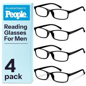 lot 54124 image: Gaoye 1.0 Reading Glasses Men - Blue Light Blocking Lenses, TR90 Frames, UV400 - Eyeglasses with Clear Vision - Retail $8