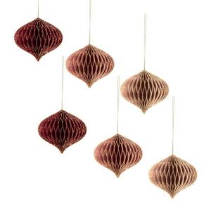 lot 54174 image: NICROLANDEE Wedding Decorations, 6 PCS Burgundy MIni Glitter Gold Edge Honeycomb Lanterns Ornaments for Christmas Tree Decoration, Xmas New Year Party, Birthday, Burgundy Bachelorette Party Decor - Retail $12