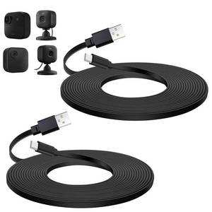 lot 54176 image: 2Pack 25FT Power Cable Only work for Blink Outdoor 4(4th Gen),Blink Mini2,Blink Outdoor 2K,Flat Type C Extension Cable Continuously Charging Your Blink Cam,Long USB C Cable (Not Micro USB Adapter) - Retail $15