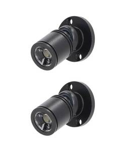 lot 54199 image: ANYPOWK Dimmable 12V LED Mini Spotlights for Display - 1.5W Daylight 6500K, Small Spotlights for Displays with Dimmer, Black - Set of 2 - Retail $22