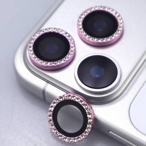 lot 54224 image: BCBOPE for iPhone 17 Pro17 Pro Max Camera Lens Protector Bling Diamond Aluminum Alloy Metal Ring Tempered Glass Lens Cover Accessories (Pink, for iPhone 17 Pro17 Pro Max) - Retail $8