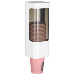 lot 54225 image: Molain Cup Dispenser Wall Mounted, Bathroom Cup Holder for 3oz-5oz Disposable Paper and Plastic Cups, Water Cooler Cup Dispenser with Adhesive Plate, Ideal for Home, Office, Gym, and More - Retail $10