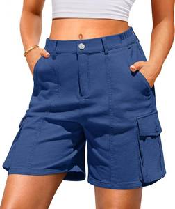 lot 54234 image: LYHIPSS Cargo Shorts Women Bermuda Shorts for Women 7 Inch Inseam Summer Hiking Casual Long Jorts Dark Blue XL - Retail $28