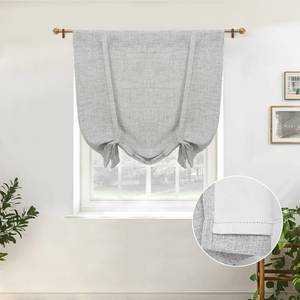 lot 54265 image: DriftAway Double Layer Linen Blackout Tie Up Curtains Thermal Insulated Fully Lined Balloon Roman Shade Bathroom Window Adjustable Rod Pocket for Small Window 31 Inch by 47 Inch Gray - Retail $31
