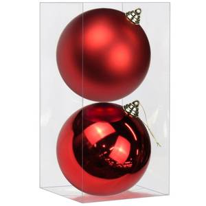 lot 54284 image: GnFlus Large Shatterproof Christmas Ball Ornaments, Red, 5.9 (2 Pcs), Classic Style, Hanging, Plastic, Christmas, Birthday, New Year, Anniversary, Valentines Day - Retail $19