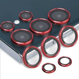 lot 54299 image: Rayorcon Camera Lens Protector for Samsung Galaxy S25 Ultra, Tempered Glass Lens Protector Aluminum Alloy Ring Camera Cover Fits for Samsung Galaxy S25 Ultra Red - Retail $7