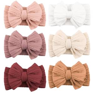 lot 54306 image: Niceye Handmade Baby Headbands Soft Stretchy Nylon Hair Bands with Bows for Newborn Infant Baby Toddler Girls - Retail $15