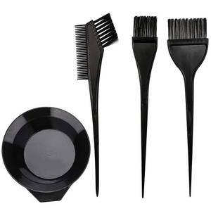lot 54315 image: MOONMINI Hair Dye Color Brush and Bowl Set, Color Bowl Brushes Tool Mixing Bowl Kit Tint Comb for Hair Tint Dying Coloring Applicator (Black) - Retail $5