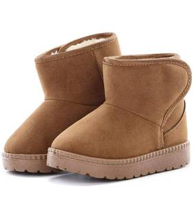 lot 54317 image: KDHAO Girls Boys Warm Winter Boots Kids Outdoor Snow Boots (11 M US Little Kid, Brown