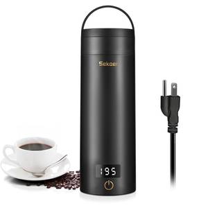 lot 54318 image: Sekaer Travel Electric Tea Kettle Portable Small Mini Coffee Kettle, with 4 Variable Presets, Personal Hot Water Boiler 304 Stainless Steel with Auto Shut-Off & Boil Dry Protection, SY-618B - Retail $36