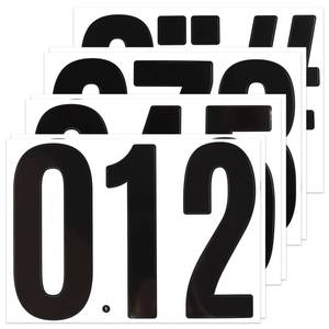 lot 54324 image: BINLINHONGO 7 Inch Large Number Stickers, 8 Sheets Self-Adhesive Vinyl Number Sticker Decals for Mailbox, Bulletins Boards, Home and Outdoors, Black - Retail $7
