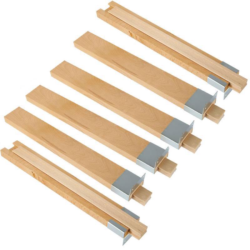 lot 54311 image: 6PCS 14 Inch Wood Drawer Slides with Metal Slide Glides, Classic Traditional Wood Center Guide Track Mount Drawer Glides Rails Replacement Part - Retail $27