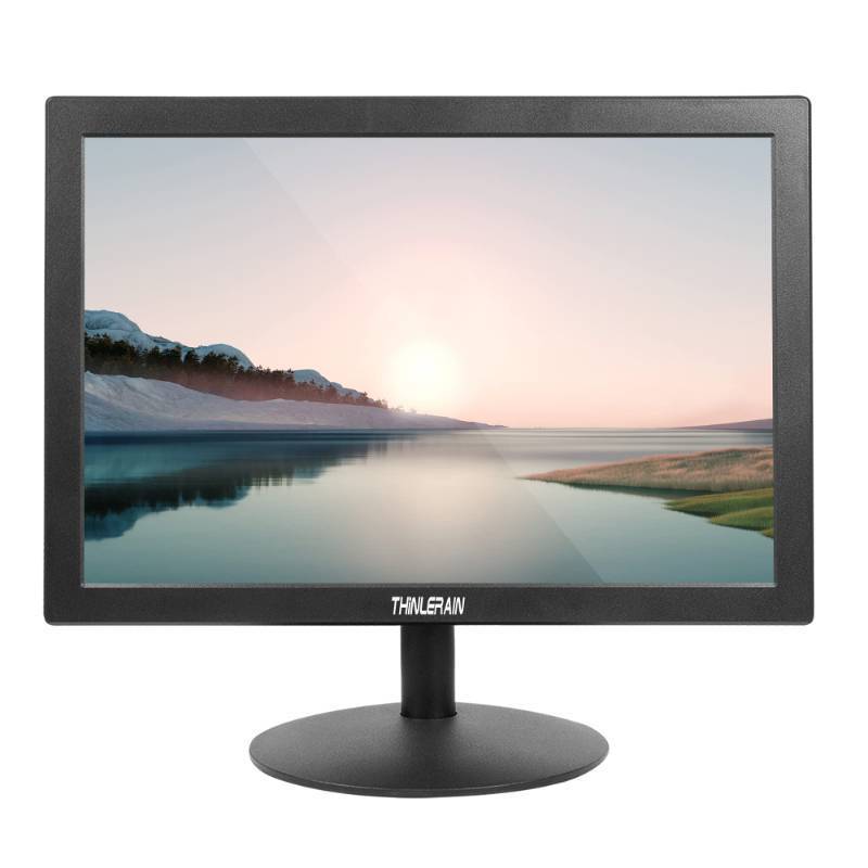lot 54327 image: 15 inch PC Monitor Desktop Monitor with 1440x900, Small Monitor with 1610 LED Monitor, TFT Panel, 60 Hz, 5Ms, VGA, HDMI, Built-in Speakers.  HDMI Cable Included. SCREEN has Moved about 18 to the Left. - Retail $70