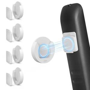 lot 54360 image: Magnetic Remote Control Holder Wall Mount, 3 Pack Upgrade Remote Control Organizers Storage Self-Adhesive TV Remote Control Caddy for Back of TV White - Retail $10