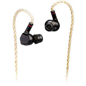 lot 54380 image: T7 Flagship in-Ear Monitor, Hi-Fi Earphones with 10mm Gold-Plated Dynamic Driver, Detachable MMCX Cable, Noise Isolating IEM, Premium Sound Quality for Audiophiles, Musicians - Black - Retail $199