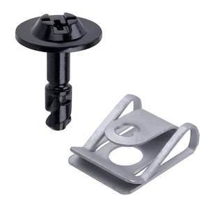 lot 54382 image: 10 Sets Under Tray Engine Cover U Nut & Screw Fasteners Compatible with Audi 8K0-805-121 8K0-805-922A - Retail $8