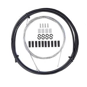 lot 54397 image: Universal Bike Shift Cable Housing Kit Set Bicycle Shifter Cable Set Derailleur Cable Replacement Kit for Mountain Bike and Road Bike - Retail $7