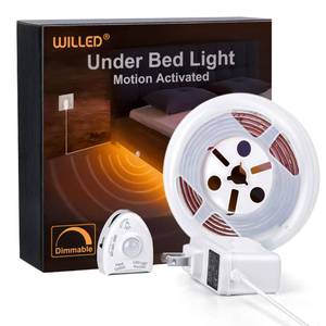 lot 54413 image: Under Bed Lights, Dimmable Motion Activated Led Light Strip, Under Bed Lighting with Motion Sensor and Power Adapter, Soft Warm Glow LED Lights for Bedroom, Crib, Cabinet and Bathroom
