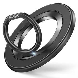 lot 54428 image: Magnetic Phone Ring Holder for MagSafe, 360° Rotation Cell Phone Grip Stand Finger Ring Kickstand Two-Sided Magnet Compatible with iPhone MagSafe Accessories - Retail $20