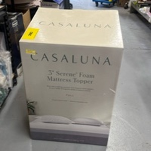 lot 289 image: Full 3 Serene�� Foam Mattress Topper - Casaluna�� Polyester Cover, CertiPUR-US, Reduced Motion Transfer - Retail $159