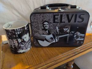 lot 2405 image: Elvis Presley Lunch Box and Mug Set