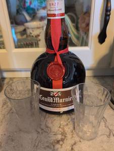 lot 2412 image: Grand Marnier Liqueur Bottle with Red Seal