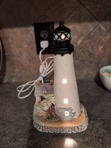 lot 2440 image: Lefton Collection Cape Florida Illuminated Coastal Lighthouse