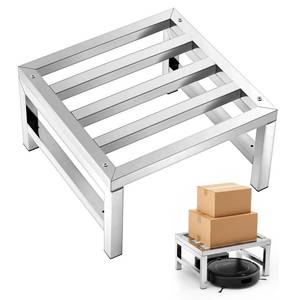 lot 1308 image: MorningRo 1 Pack Dunnage Rack 13.8 Long x 13.8 Wide, 7.9 Height Stainless Steel Dunnage Rack 700 Pound Capacity Storage Commercial Food Service Storage - Retail $37