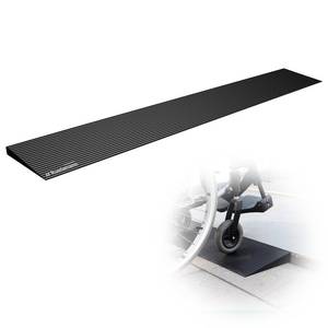 lot 1312 image: Ruedamann 0.6 Rise Threshold Ramp for Doorways, Sturdy Rubber Threshold Ramp, Non-Slip Power Door Ramps, Adjustable and Cuttable - Retail $28