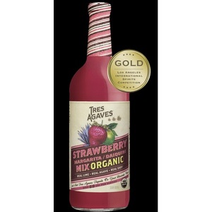lot 1313 image: Tres Agaves Organic Strawberry Margarita Mix Real Strawberry Puree, Agave Nectar, Lime Juice, Non-GMO, Gluten-Free, Vegan, No High Fructose Corn Syrup, 750ml Bottle (12 Pack) , Retail $172