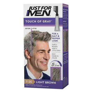 lot 1316 image: Just For Men Touch of Gray Hair Color with Comb Applicator  T-25 Light Brown&nbsp