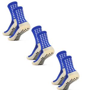 lot 1326 image: Jerucars Kids Grip Soccer Socks Anti Slip Football Athletic Sports Crew Socks for 8-12 Years Youth Boys Girls blue3 - Retail $8