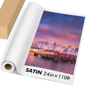 lot 1330 image: Koala Premium RC Satin Photo Paper Roll, 24 inch x110ft Wide Format for Inkjet Printers, Waterproof, Quick Dry, High Resolution - Retail $71