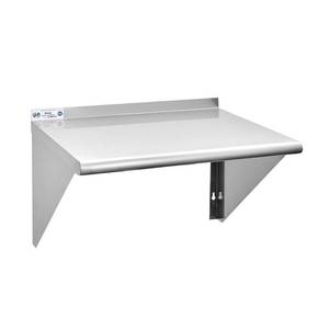 lot 1353 image: HALLY SINKS & TABLES H Stainless Steel Shelf 18 x 24 Inches, 300 lb, Commercial Wall Mount Floating Shelving for Restaurant, Kitchen, Home and Hotel - Retail $66