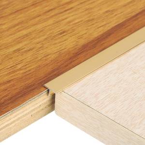 lot 1370 image: uxcell 3Pcs 2.9ft x 0.39 t Molding Floor Transition Strips, Aluminium Alloy Vinyl Flooring Gap Trim for Joining Laminate Planks Tiles Floor Gaps, Gold - Retail $27