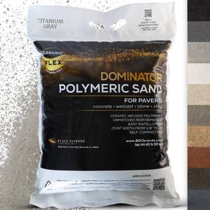 lot 1371 image: DOMINATOR Polymeric Sand for Pavers, Titanium Gray, 40 lbs - Revolutionary Ceramic Flex Technology for Stabilizing Paver Joint Widths 18 to 14 - Professional Grade Paver Sand - Retail $89