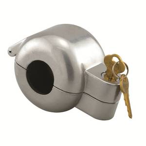 lot 1382 image: Prime-Line S 4180 Door Knob Lock-Out Device Prevents Turning of Door Knob and Access to Keyhole, Can be Used for Home Rentals, Evictions, Job Sites &amp More Keyed Alike, Diecast, Gray (Single Pack) - Retail $14