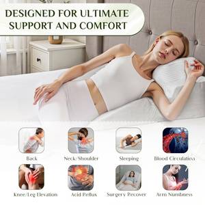 lot 1400 image: Side Sleeper Pillows for Adults, 2PCS Bed Wedge Pillow Set, Contoured, Shoulder Relief, Ergonomic Shoulder Pillow for Side Sleepers - Retail $70
