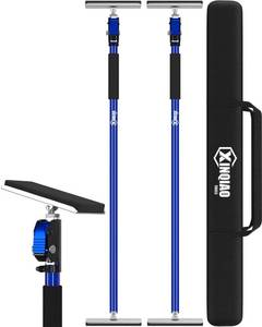 lot 1407 image: XINQIAO Drywall Lifts Cabinet Jacks for Installing Cabinets, Heavy Duty Third Hand Support System with Large Feet Adjusts from 55.1 in to 98.4 in, 2 PCS - Retail $97