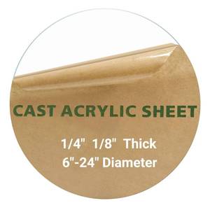 lot 1430 image: 1 Pieces 14 Round Plexiglass Sheet, 18 Inch Diameter Clear Acrylic Circle, Round Cake Disk Acrylic Sheet, Plexiglass Table Top, Acrylic Backdrop - Retail $38