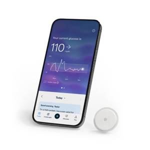 lot 1434 image: Lingo Continuous Glucose Monitor (CGM) & App. Made by Abbott. Know the impact of what you eat. 1 Lingo biosensor lasts up to 14 Days. Works with iOS and Android. US Only. - Retail $49