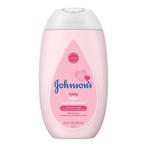 lot 1466 image: Johnsons Moisturizing Mild Pink Baby Body Lotion, Coconut Oil for Delicate Skin, Hypoallergenic - 13.6 fl oz - Retail $7
