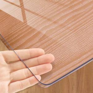 lot 1469 image: Kasepie 3mm Thick Clear Table Cover Protector 40  80in Waterproof - Heavy Duty Plastic Table Cover for Dining Table Kitchen Home, Oil Resistant & Easy Wipe (40  80in) - Retail $81