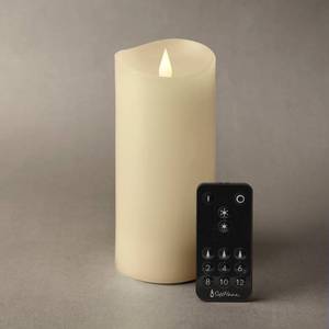 lot 1478 image: Softflame Flameless LED Candles with Remote Control, 3 x 7, Flickering 3D Moving Flame Battery Operated Candles in Real Wax Shell for Indoor Use, Ivory - Retail $20