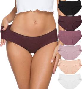 lot 1483 image: Altheanray Womens Cotton Seamless Underwear Breathable, Cotton Hipster Panties for Women (L-RedGradient) - Retail $26