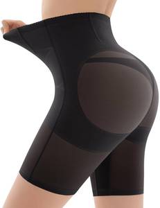 lot 1485 image: Ousmile Shapewear for Women Tummy Control, Butt Lifting High Waisted Body Shaper Shorts Under Dresses Thigh Slimmer Black, XL